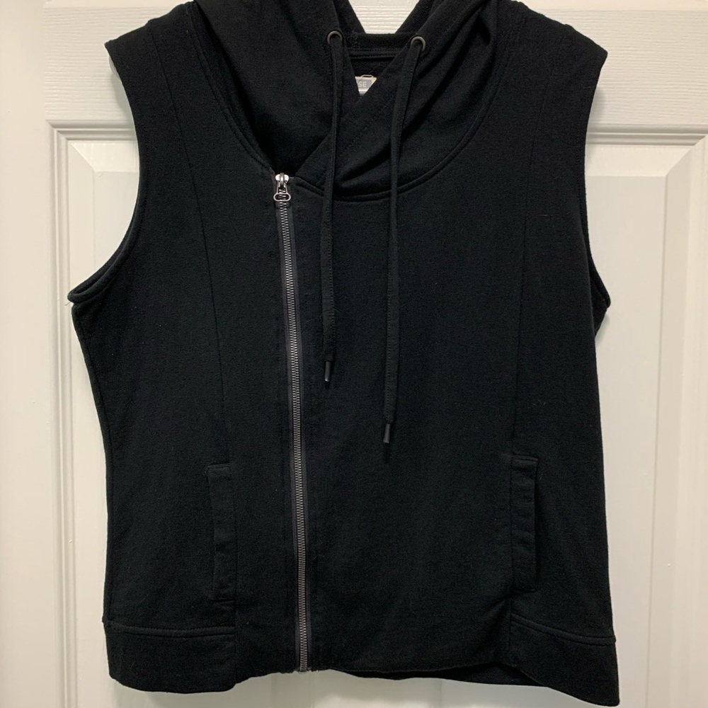 Converse asymmetrical zip up vest hoodie